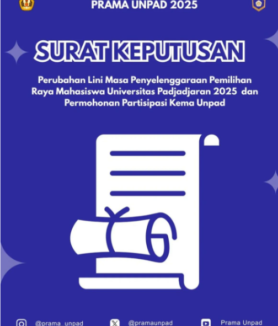 Publikasi perubahan kedua lini masa penyelenggaraan Prama Unpad melalui Surat Keputusan yang diunggah di Instagram @pramaunpad pada Selasa (03/06).
