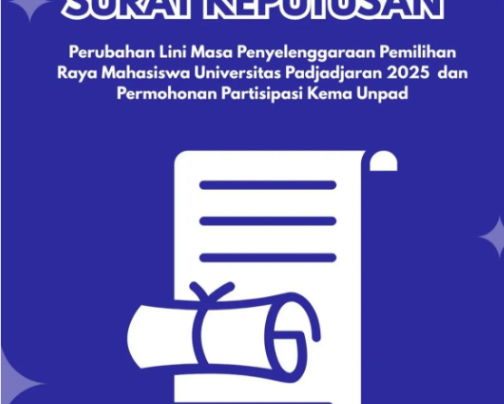 Publikasi perubahan kedua lini masa penyelenggaraan Prama Unpad melalui Surat Keputusan yang diunggah di Instagram @pramaunpad pada Selasa (03/06).